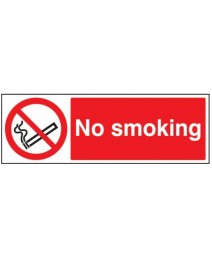 No smoking sign in rigid plastic – 5 sizes